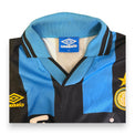 Dettaglio colletto Umbro XL – maglia Inter Home vintage 1993-94 Player Issued – sponsor Fiorucci – numero 4