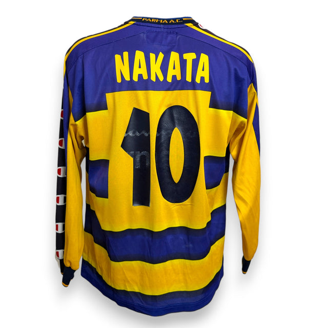 Maglia Parma A.C. Home 2002-03 Hidetoshi Nakata numero 10 – Champion – manica lunga – condizioni Excellent vintage