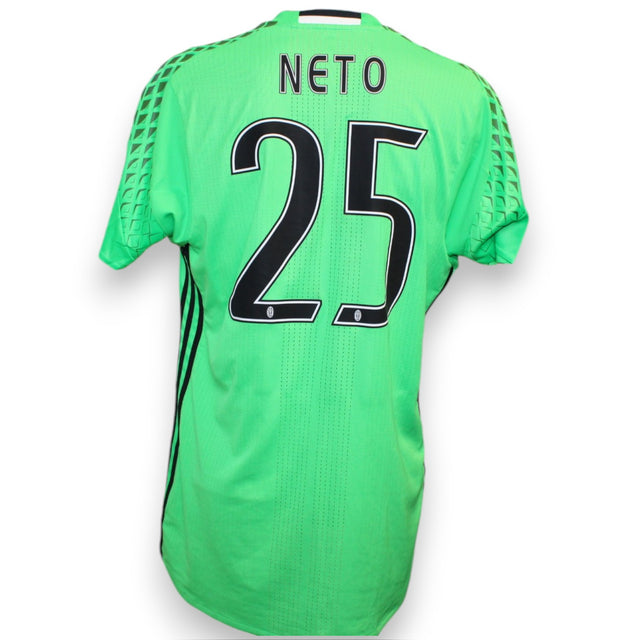Retro maglia portiere Juventus 2016-17 Player Issued Neto numero 25 – Adidas verde fluo – Finale TIM Cup Roma 2017