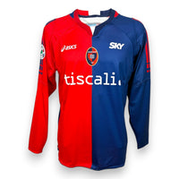 Maglia Cagliari Home 2006-07 Player Issued Leonardo Colucci numero 21 – Asics – sponsor Tiscali SKY – manica lunga – condizioni Excellent