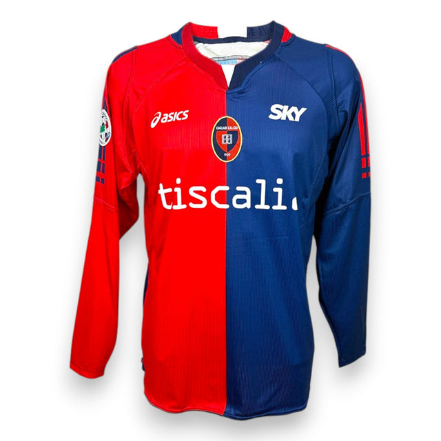 Maglia Cagliari Home 2006-07 Player Issued Leonardo Colucci numero 21 – Asics – sponsor Tiscali SKY – manica lunga – condizioni Excellent