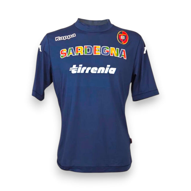 Maglia Cagliari Third 2013-14 Player Issued Victor Ibarbo numero 23 – Kappa – sponsor Sardegna multicolore Tirrenia – blu scuro
