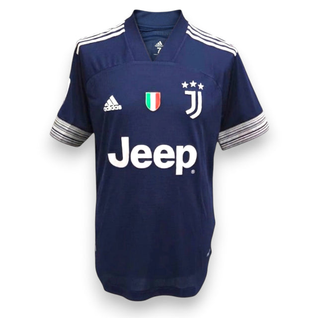 Maglia Juventus Away 2020-21 Player Issued Matthijs de Ligt numero 4 – Adidas – blu notte Night Indigo – sponsor Jeep – scudetto tricolore