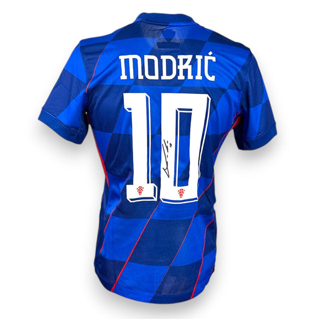 Retro maglia Croazia Away 2024 Modrić 10 autografata – autografo originale pennarello nero – nameset ufficiale Nike