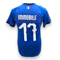 Retro maglia Italia Home 2018-19 numero 17 Ciro Immobile Player Issued – Puma – cimelio Nazionale italiana