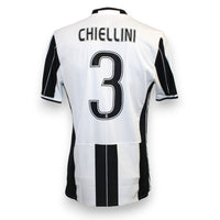 Retro maglia Juventus 2016-17 numero 3 Chiellini Player Issued – nameset ufficiale bianconero – cimelio Champions League