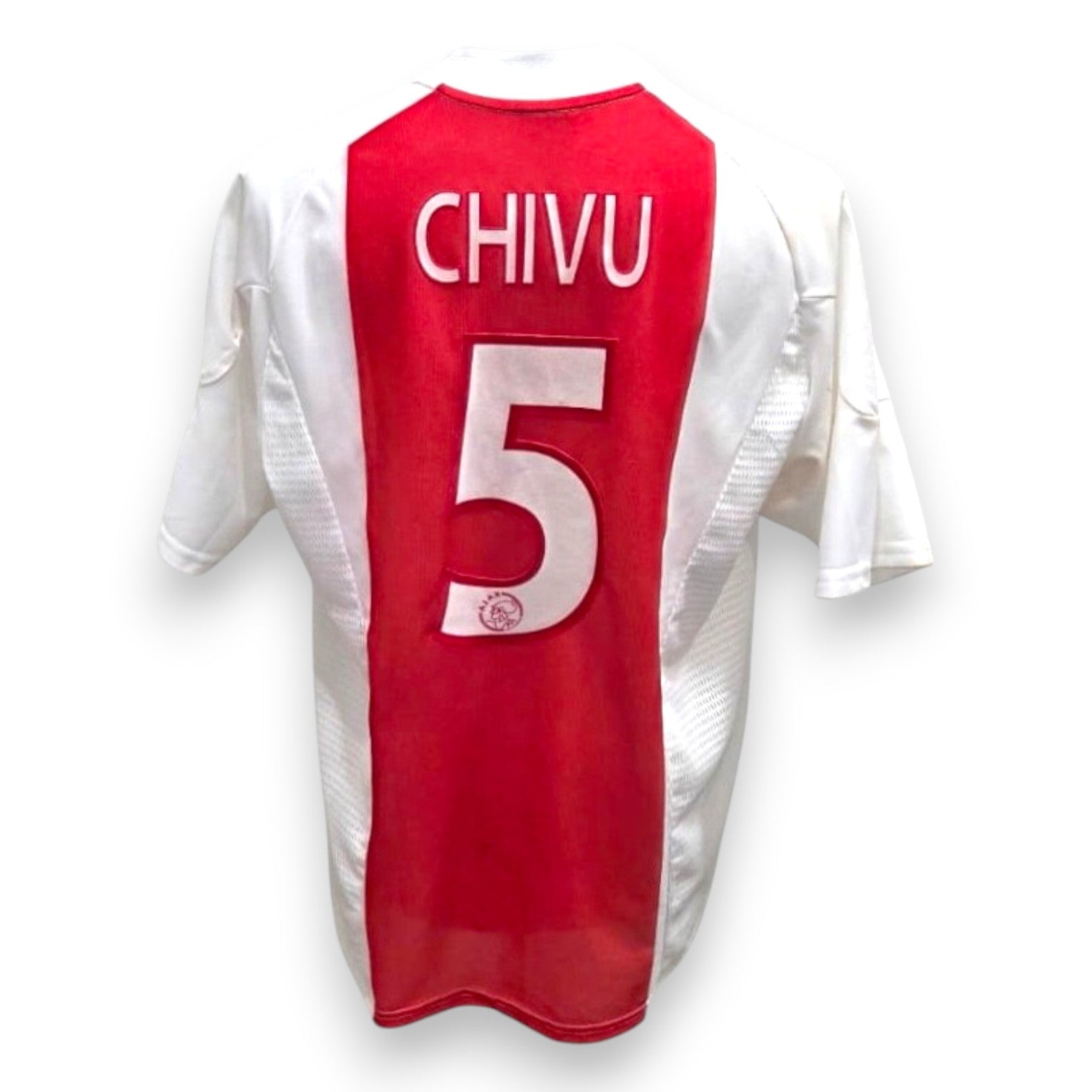 Retro maglia Ajax Home 2002-03 numero 5 Cristian Chivu Store – Adidas – cimelio vintage Eredivisie