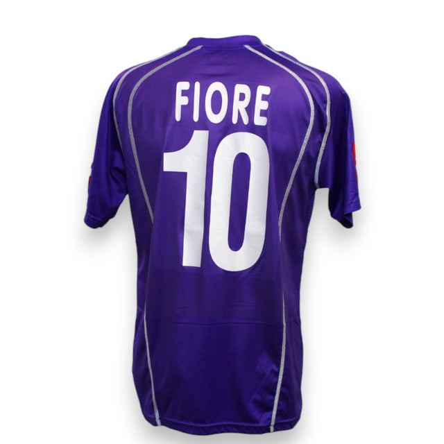 Retro maglia Fiorentina 2005-06 numero 10 Fiore Player Issued – nameset ufficiale bianco – cimelio vintage Serie A
