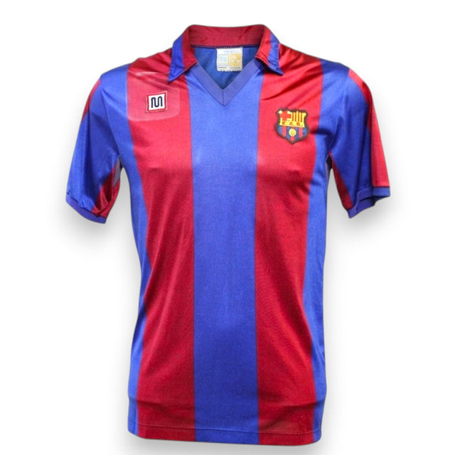Maglia FC Barcelona Home 1981-82 Player Issued Josep Moratalla numero 8 – Meyba – stemma FCB ricamato – condizioni Good vintage
