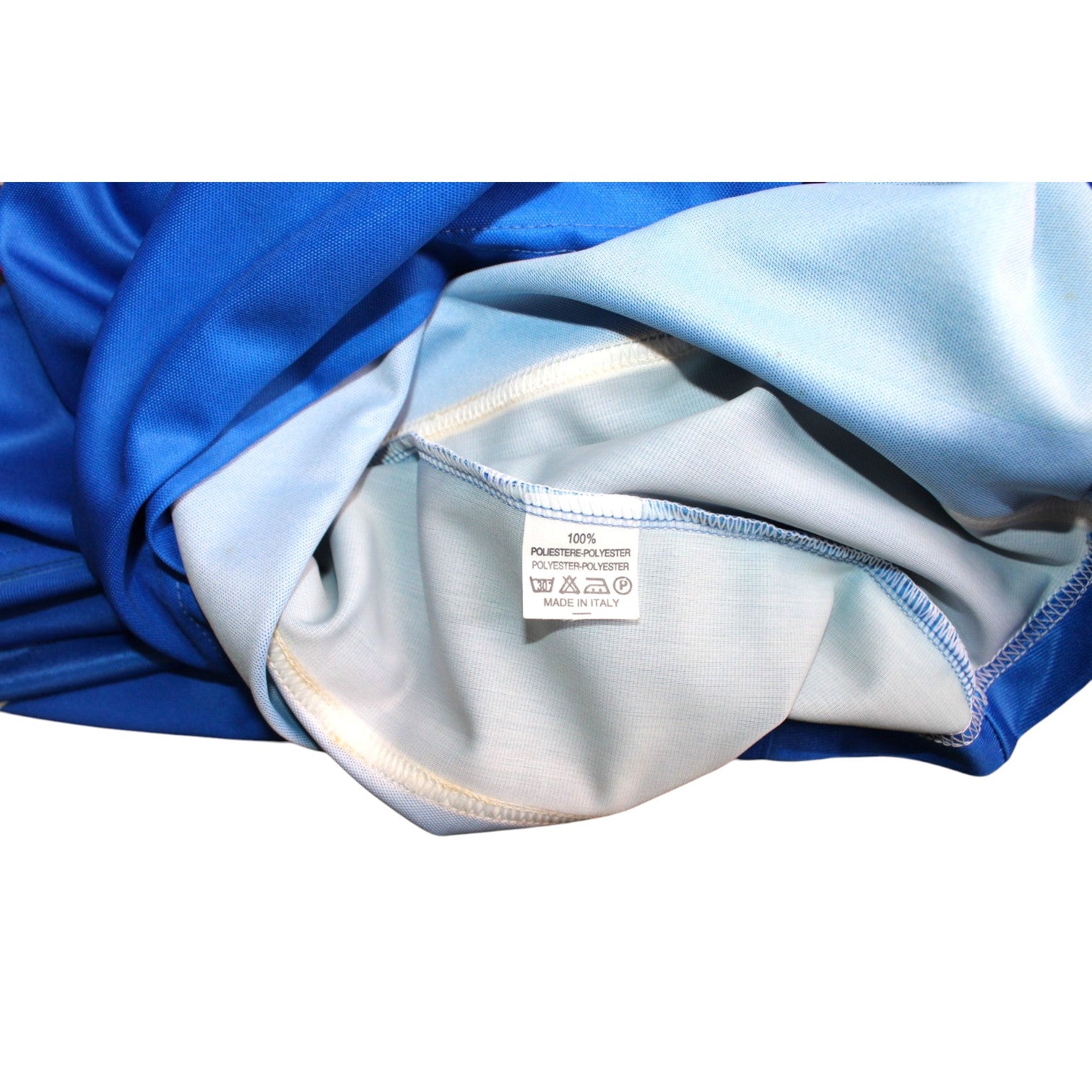 Dettaglio interno maglia Sampdoria Home 2001-02 Player Issued – etichetta Asics – made in Italy
