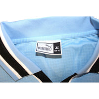 Etichetta collo Puma XL maglia SS Lazio Home 1998-99 Player Issued autografata Roberto Mancini – vintage Serie A