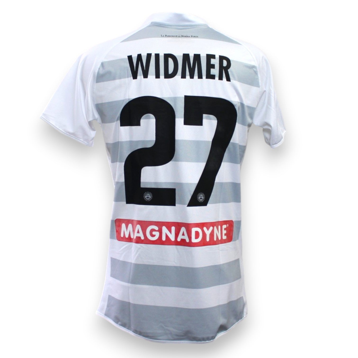 Retro maglia Udinese Third 2016-17 numero 27 Widmer Player Issued – nameset originale HS Football – sponsor Magnadyne – patch Serie A TIM