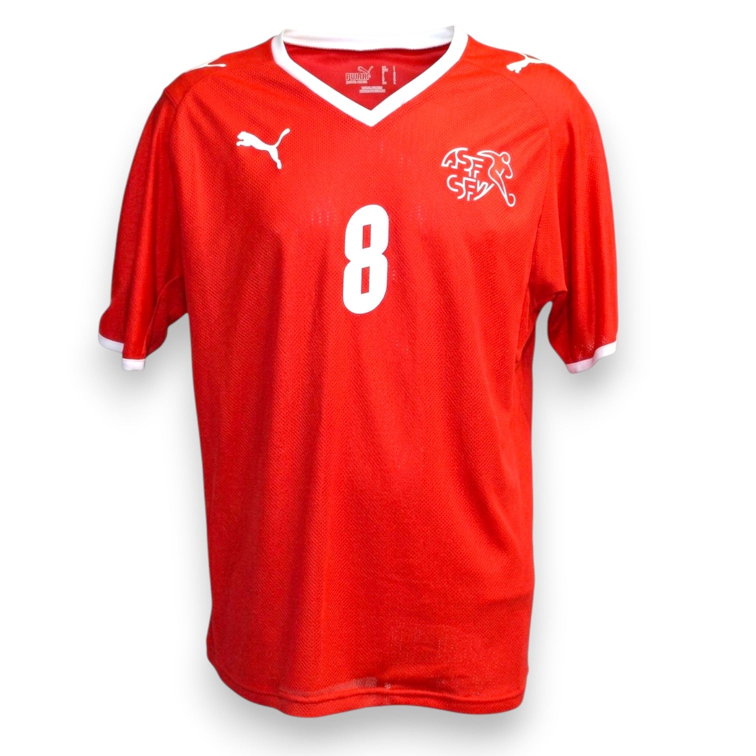 Maglia Svizzera Home 2008 Gökhan Inler numero 8 – Puma – stemma ASF SFV – condizioni Excellent – Euro 2008