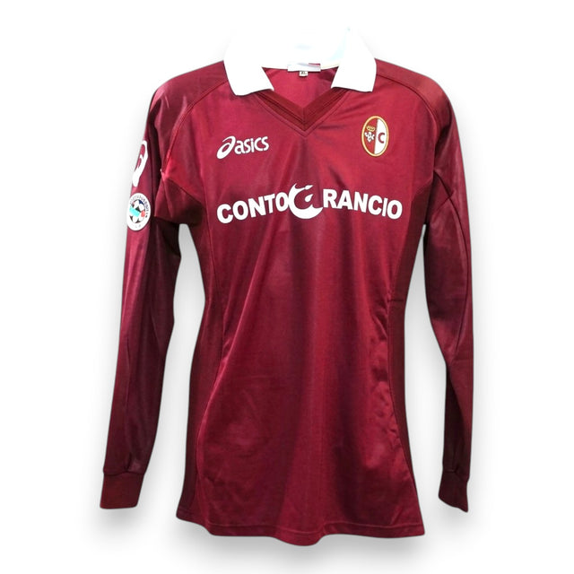 Fronte maglia Torino Home 2001-02 Player Issued Asics – sponsor Conto Arancio – stemma Torino FC – patch Lega Calcio manicotto sinistro – manica lunga taglia XL