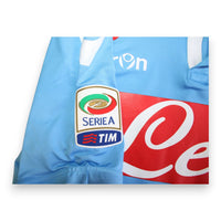 Patch Serie A manica maglia SSC Napoli Home 2014-15 Player Issued – Macron – David Lopez – made in China taglia XL