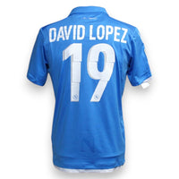 Retro maglia SSC Napoli Home 2014-15 Player Issued David Lopez – Macron – scritta SSC Napoli – cimelio Serie A