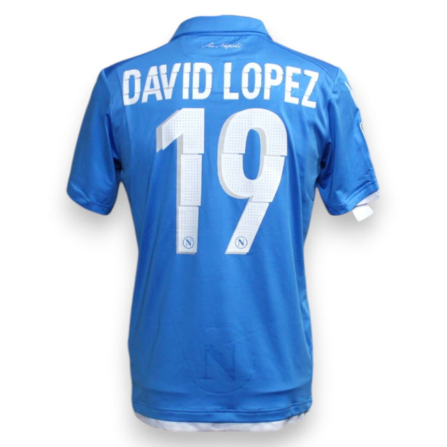 Retro maglia SSC Napoli Home 2014-15 Player Issued David Lopez – Macron – scritta SSC Napoli – cimelio Serie A