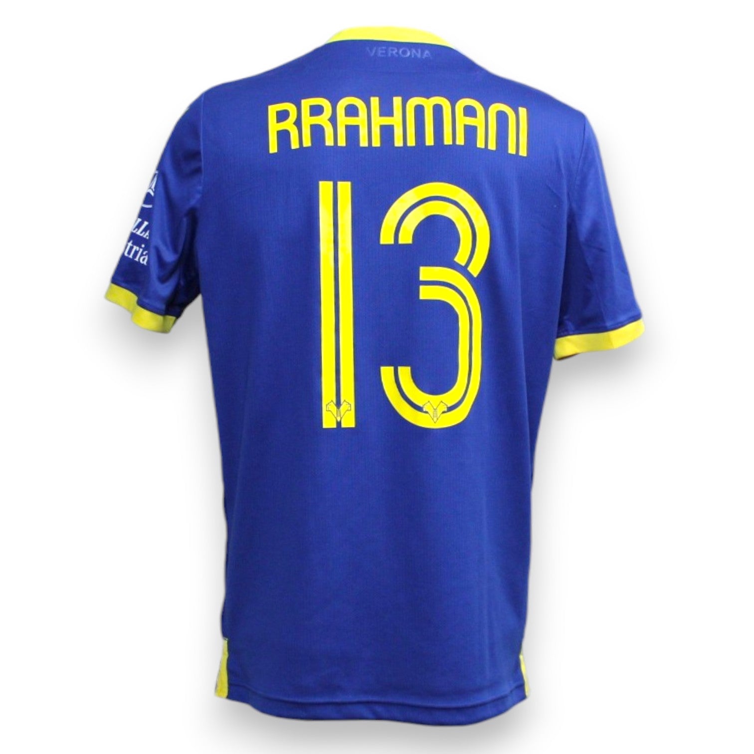 Retro maglia Hellas Verona Home 2019-20 Store – nameset Rrahmani – Macron – scritta Hellas Verona sotto colletto – Serie A
