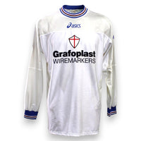 Maglia Sampdoria Away 2001-02 Player Issued Guglielmo Stendardo – Asics maniche lunghe – sponsor Grafoplast – patch Lega Calcio – taglia XL