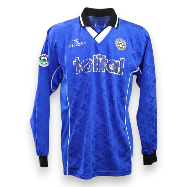 Maglia Udinese Third 1998-99 Player Issued Tomas Locatelli – Diadora – maniche lunghe – colletto V bianco-nero – sponsor Telital – patch Lega Calcio – condizioni Good