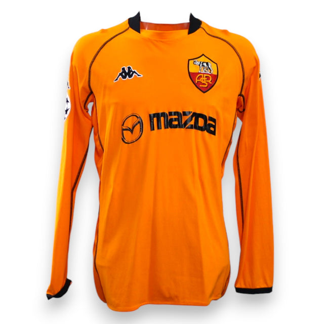 Maglia Portiere AS Roma 2002-03 Ivan Pelizzoli Vintage Player Issued – Kappa Kombat grigia – fronte maglia