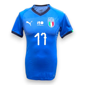 Retro maglia Italia Home 2018-19 numero 17 Ciro Immobile Player Issued – Puma – cimelio Nazionale italiana