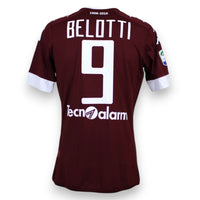 Dettaglio retro maglia Torino 2015-16 Andrea Belotti numero 9 – nameset ufficiale bianco – sponsor Tecnolarm
