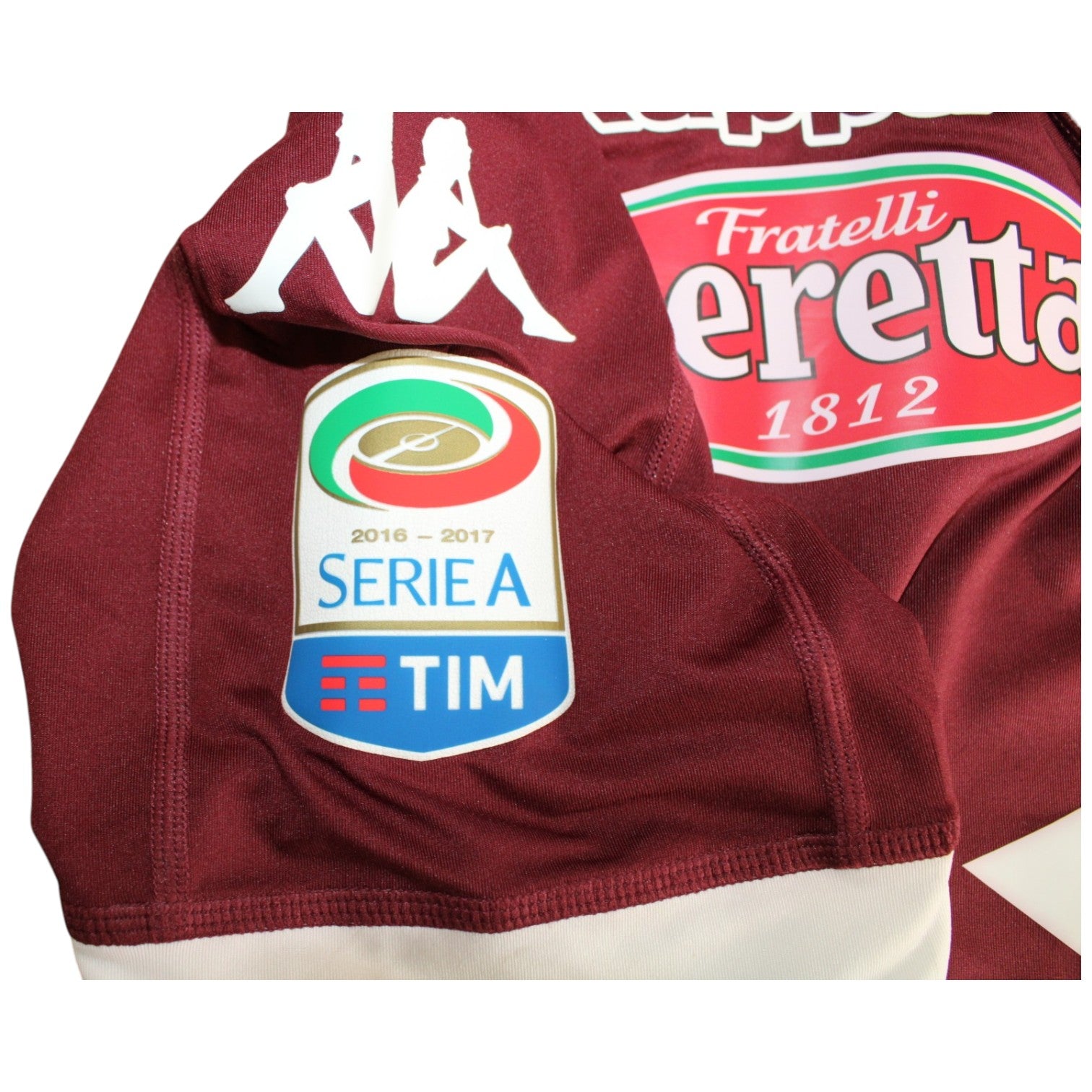 Dettaglio patch ufficiale Serie A TIM sulla manica maglia Torino 2015-16 versione Store
