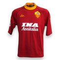 Maglia AS Roma Home 2000-01 Player Issued – Kappa – sponsor INA Assitalia – patch Lega Calcio – stagione Scudetto