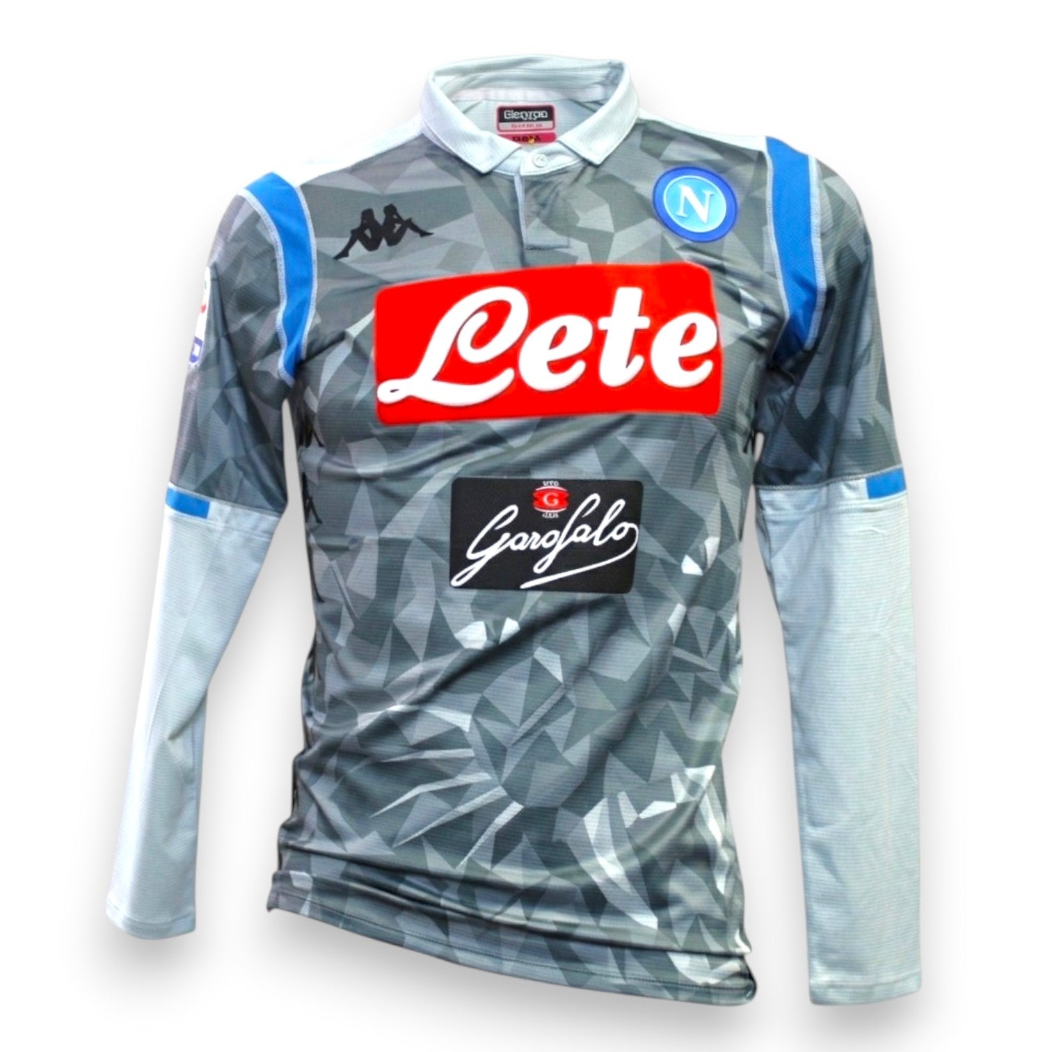 Maglia SSC Napoli Third 2018-19 Player Issued maniche lunghe – Kappa Kombat – sponsor Lete Garofalo – patch Serie A TIM – condizioni Excellent