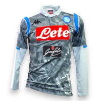 Maglia SSC Napoli Third 2018-19 Player Issued maniche lunghe – Kappa Kombat – sponsor Lete Garofalo – patch Serie A TIM – condizioni Excellent