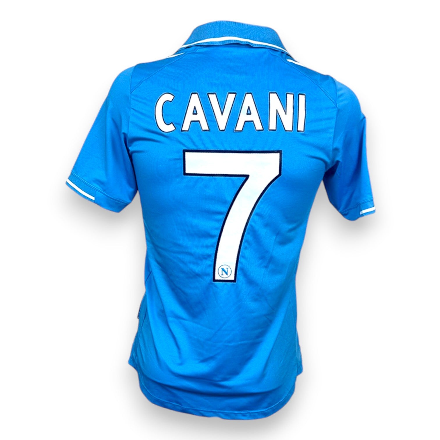 Retro maglia SSC Napoli 2011-12 numero 7 Cavani Player Issued – Macron – cimelio Serie A