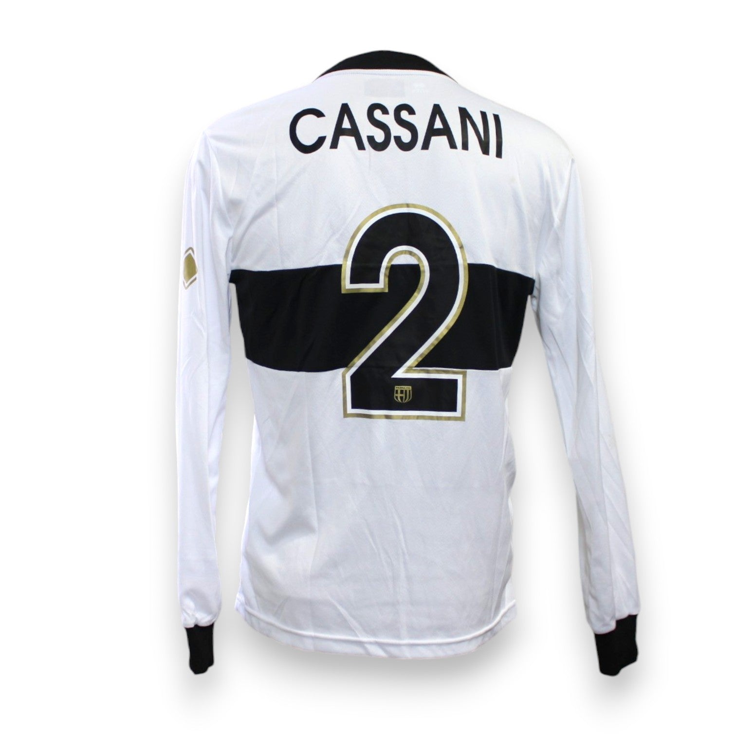 Retro maglia Parma FC 2013-14 numero 2 Cassani Player Issued maniche lunghe – Erreà – cimelio Serie A Centenario