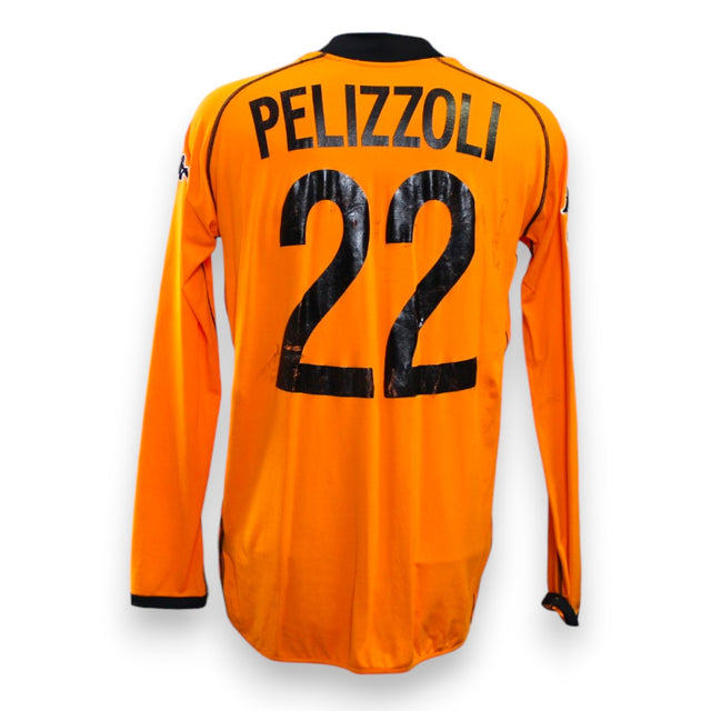 Retro maglia Roma 2002-03 Ivan Pelizzoli numero 22 – personalizzazione ufficiale bianca e blu – tessuto tecnico Kappa