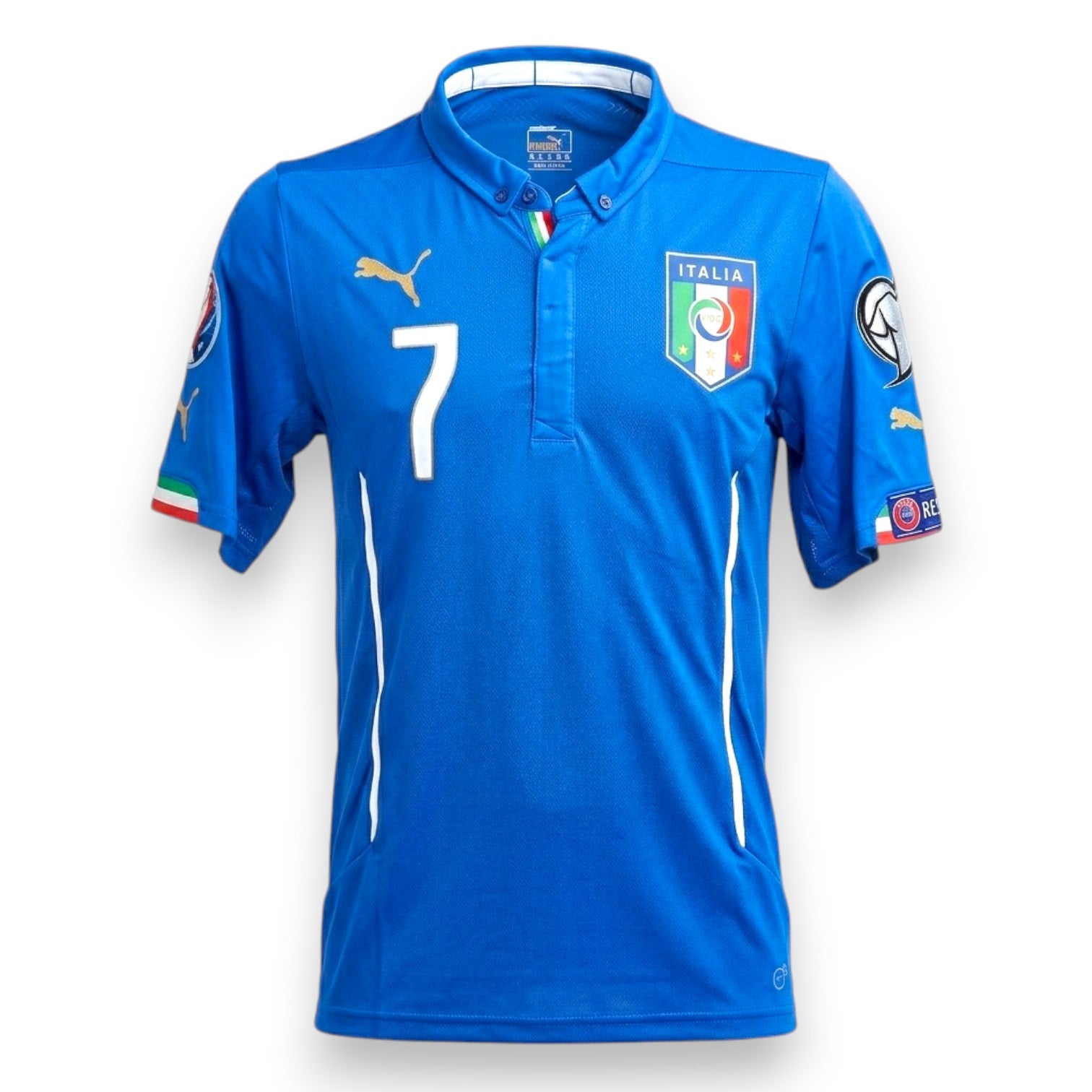Maglia Italia Home 2015-16 Store Simone Zaza numero 7 – Puma – patch Qualificazione Euro 2016 – condizioni Excellent