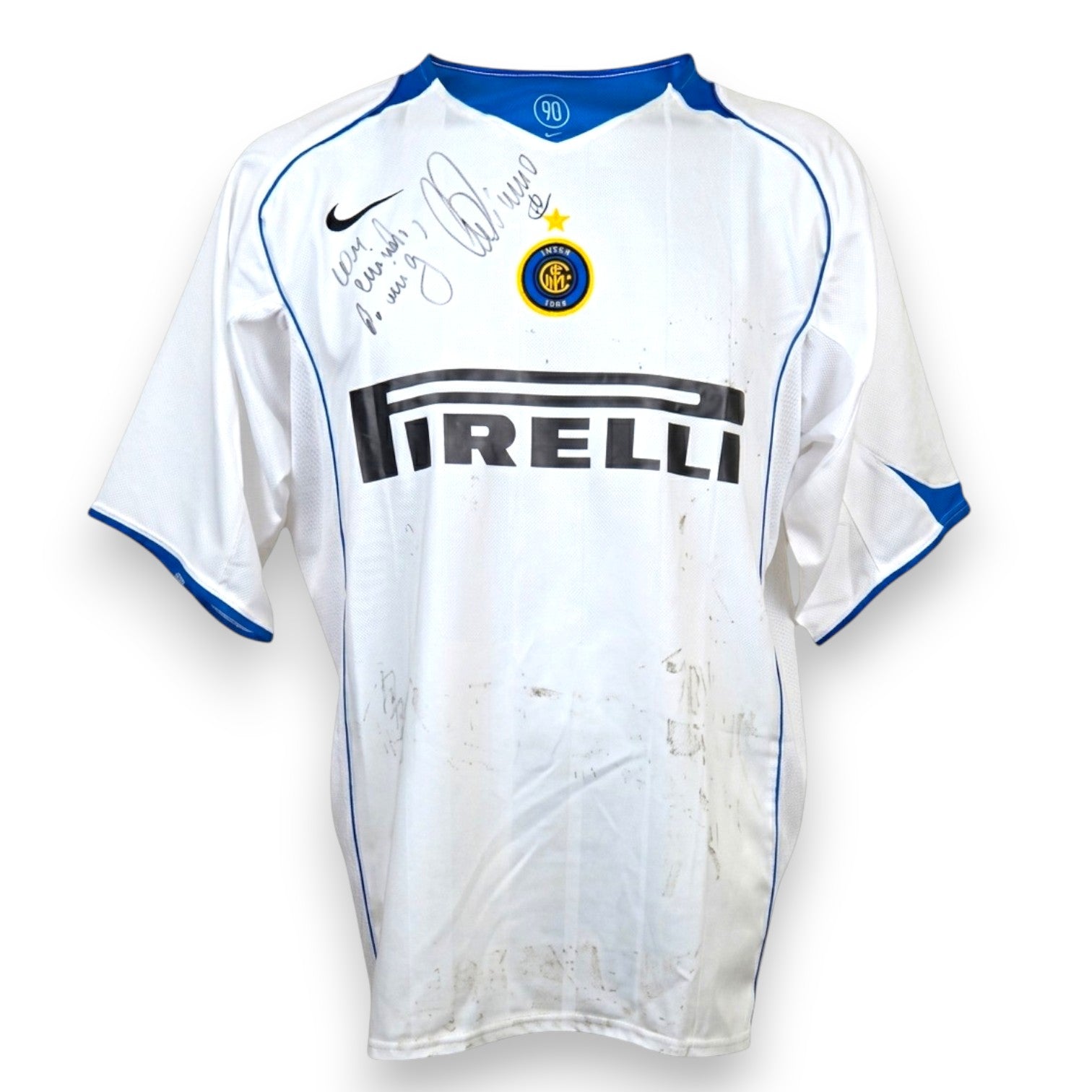 Inter Away Shirt Adriano 2004/05 Signed – COA Included | MTM