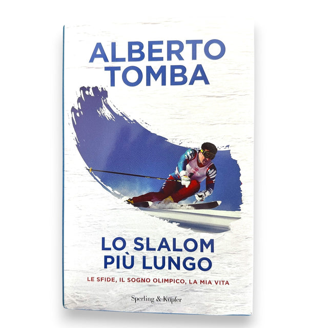 Libro autografato Alberto Tomba – Lo Slalom Più Lungo Sperling & Kupfer – copertina originale con sciatore – 24x15,5 cm – condizioni Excellent