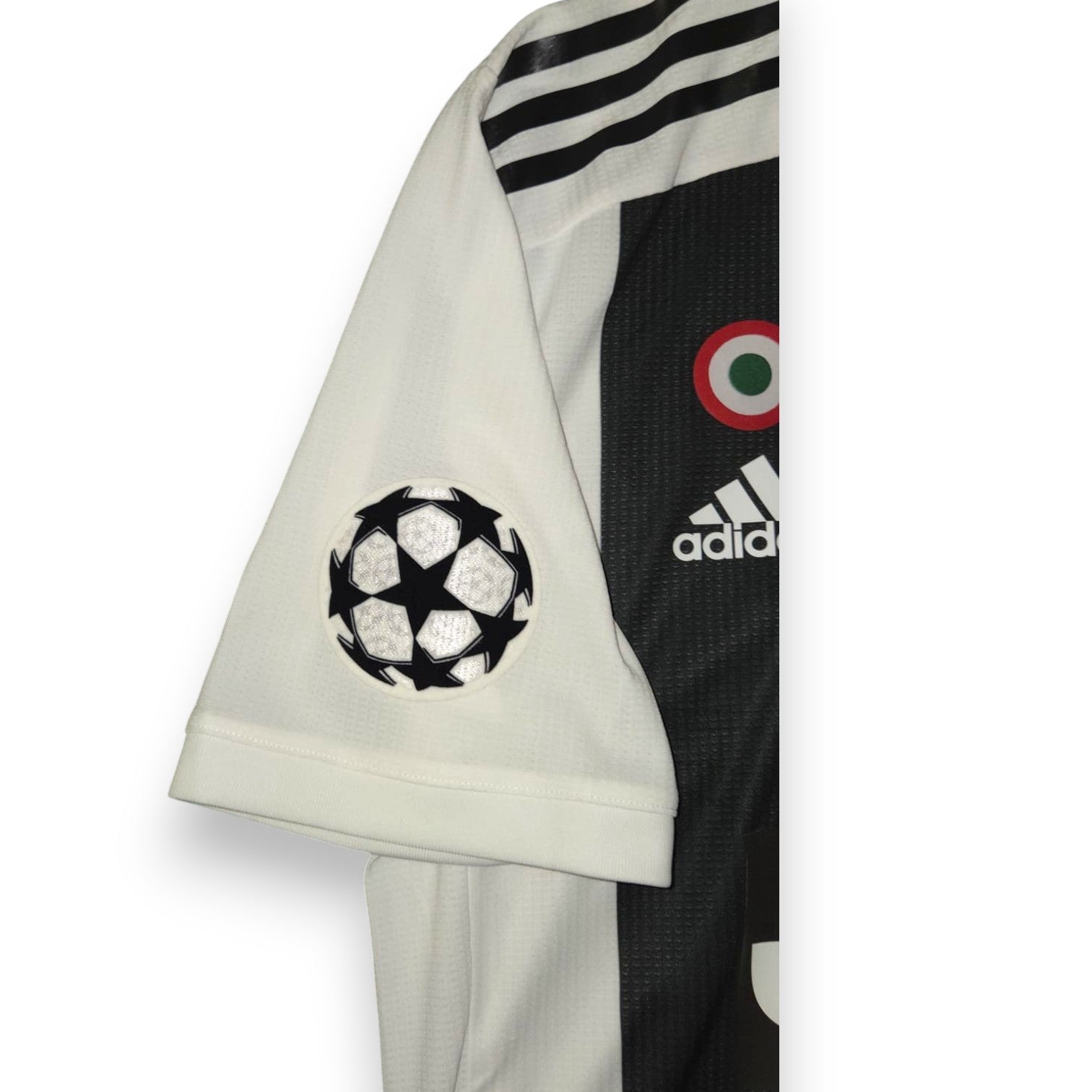 Patch UEFA Champions League maglia Juventus Home 2018-19 Player Issued Adidas – pallone stelle – cimelio autentico