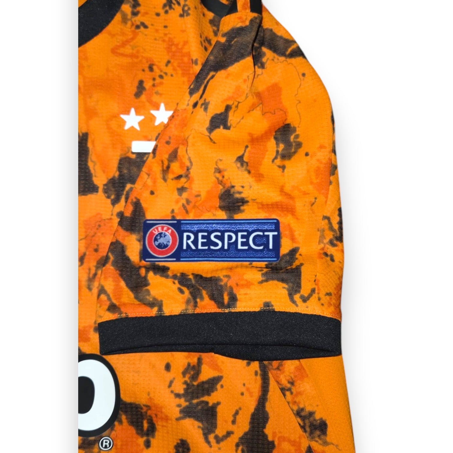 Patch UEFA Respect maglia Juventus Third 2020-21 Player Issued – dettaglio manica – Adidas – Ronaldo N.7