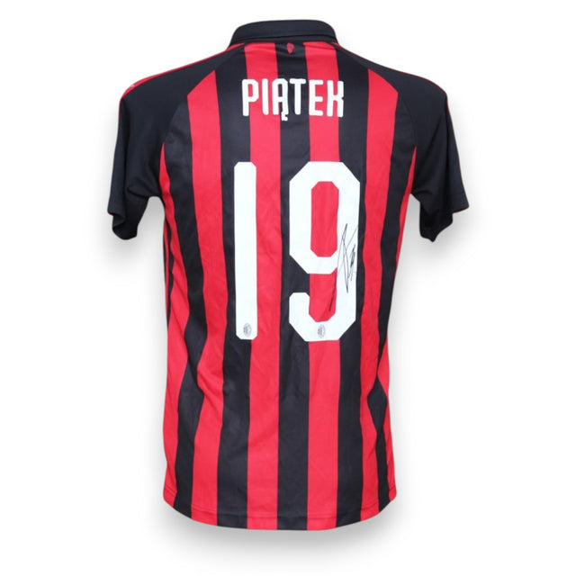 Retro maglia AC Milan Home 2018-19 numero 19 Piątek autografata originale – Puma – autografo pennarello nero – COA Incluso