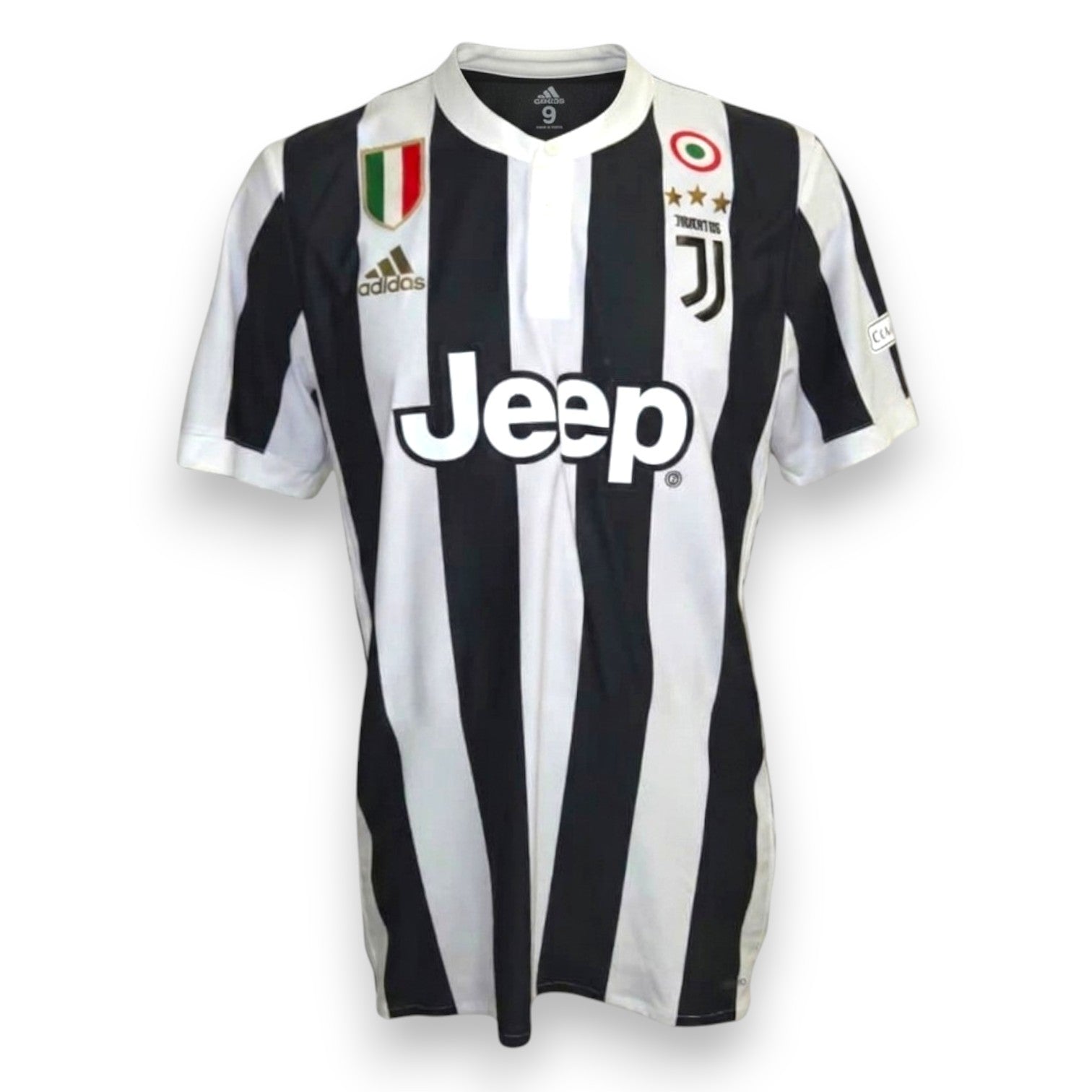 Maglia Juventus Home 2017-18 Player Issued Andrea Barzagli numero 15 – Adidas – sponsor Jeep – patch Ciao Davide Astori – taglia 9