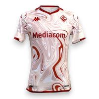 Maglia Fiorentina Fourth Kit 2023-24 Store Lucas Beltrán numero 9 autografata – Kappa Kombat – design marmorizzato – Serie A