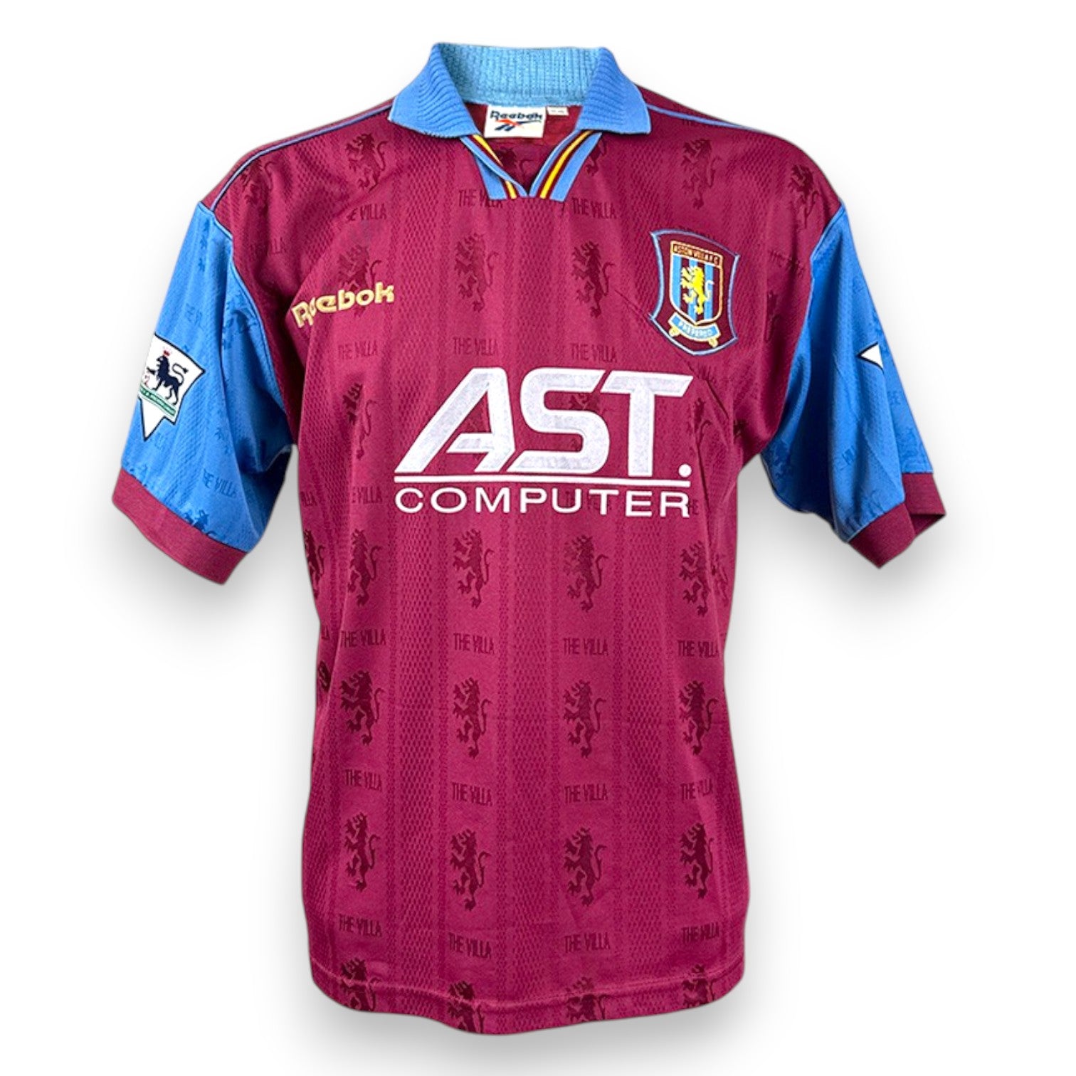 Maglia Vintage Aston Villa Home 1995/96 – Savo Milošević – N.9 – Store Autografata – Reebok – AST Computer – Premier League – COA Incluso