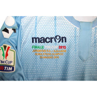 Dettaglio ricamo Finale TIM Cup 2015 maglia Lazio – Juventus vs Lazio Roma Stadio Olimpico 20 maggio 2015