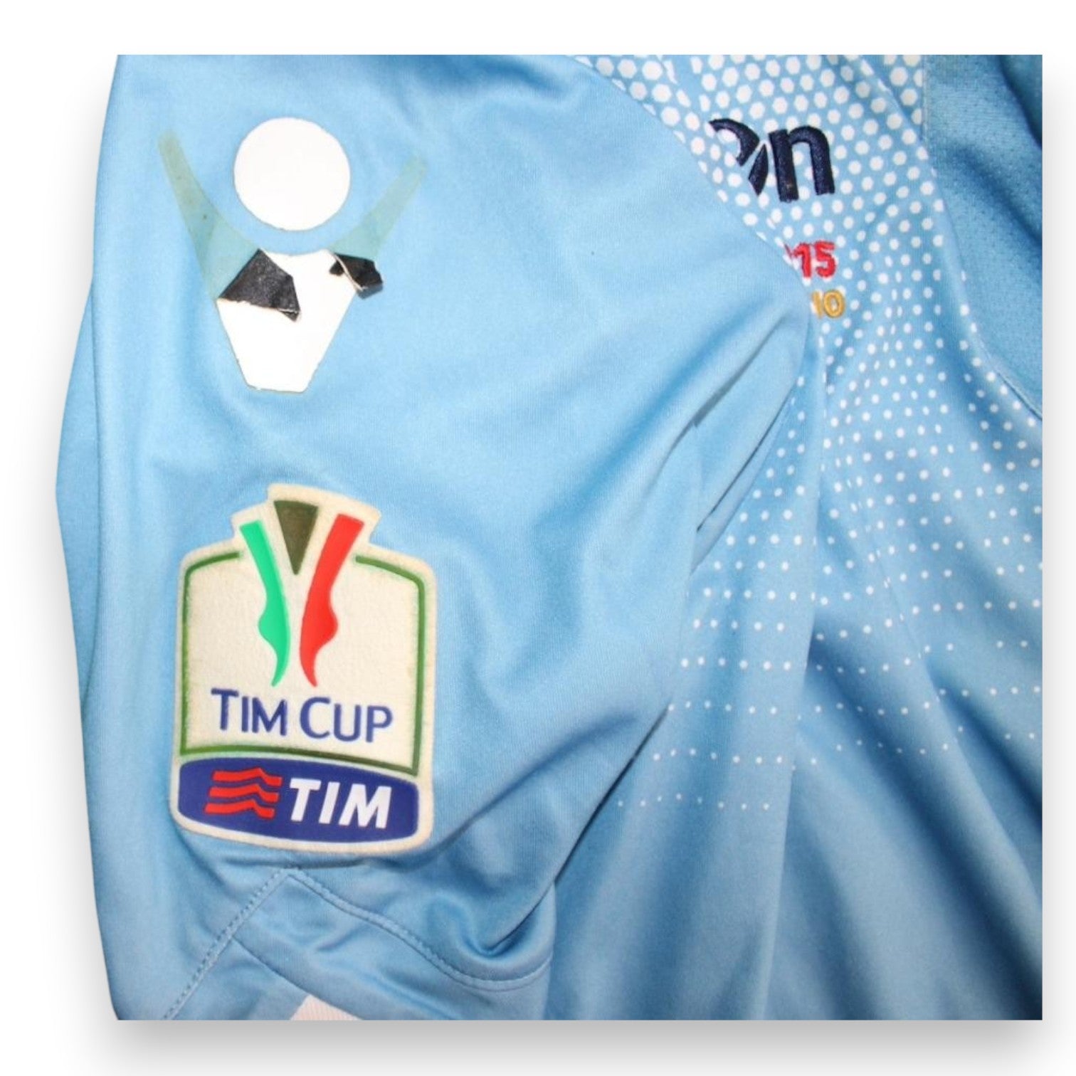 Dettaglio patch TIM Cup manica maglia Lazio Home 2014-15 Player Issued – Felipe Anderson numero 7