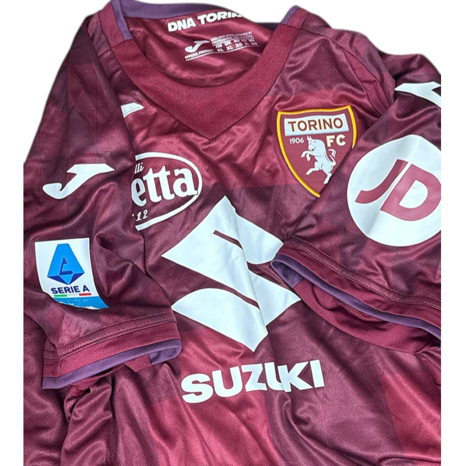 Maglia Torino FC Home 2024-25 Match Worn taglia XL – Suzuki sponsor – Joma – condizioni Excellent