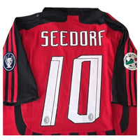 Retro maglia AC Milan 2007-08 numero 10 Seedorf – patch Champions League e Serie A – Store Adidas originale