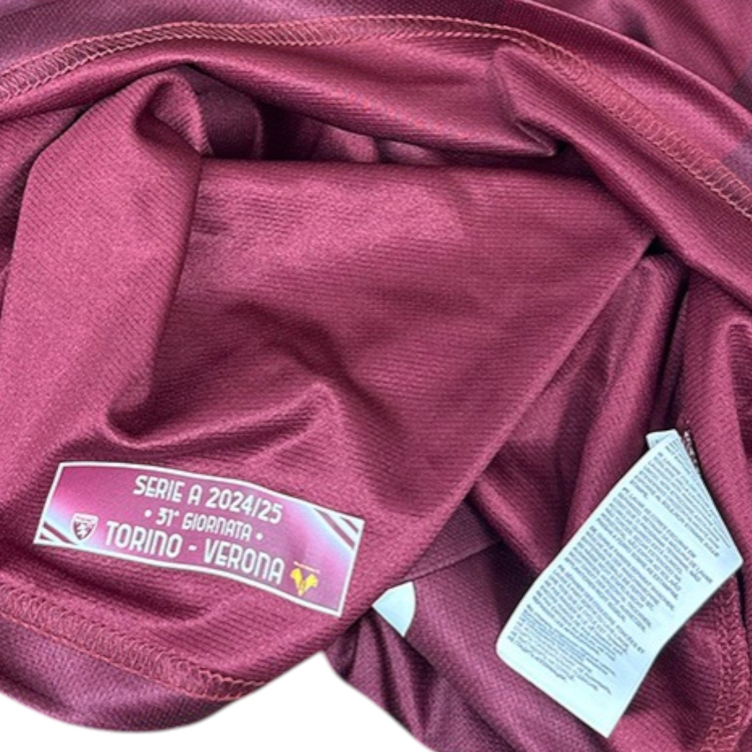 Patch ufficiale Serie A Enilive maglia Torino FC 2024-25 Match Worn – Tameze numero 61