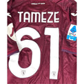 Patch ufficiale Serie A Enilive maglia Torino FC 2024-25 Match Worn – Tameze numero 61