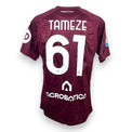 Retro maglia Torino FC Home 2024-25 Match Worn Tameze numero 61 – patch Serie A Enilive – sponsor Acrobatica – Joma